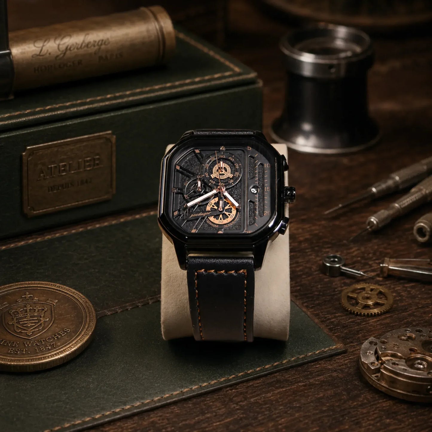 Reloj Poedagar 628 + Caja de Lujo